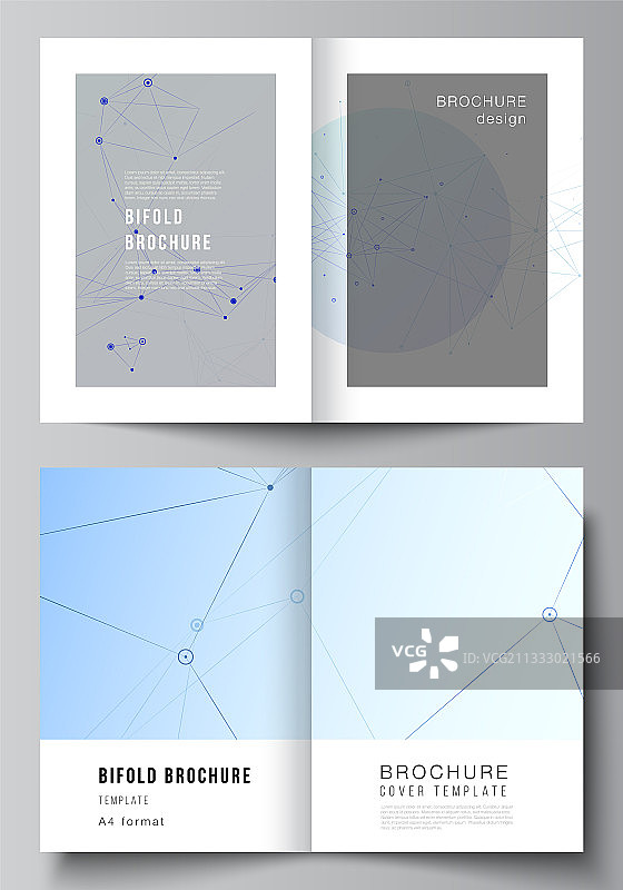 A4纸双版面封面模型图片素材