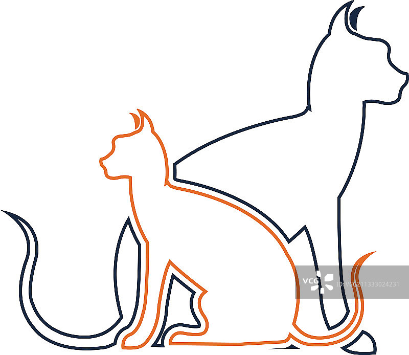 猫咪logo符号设计模板图片素材