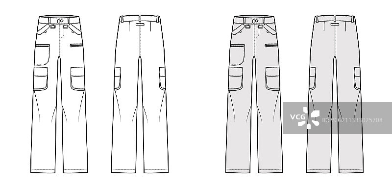 滑雪裤技术时装套装图片素材