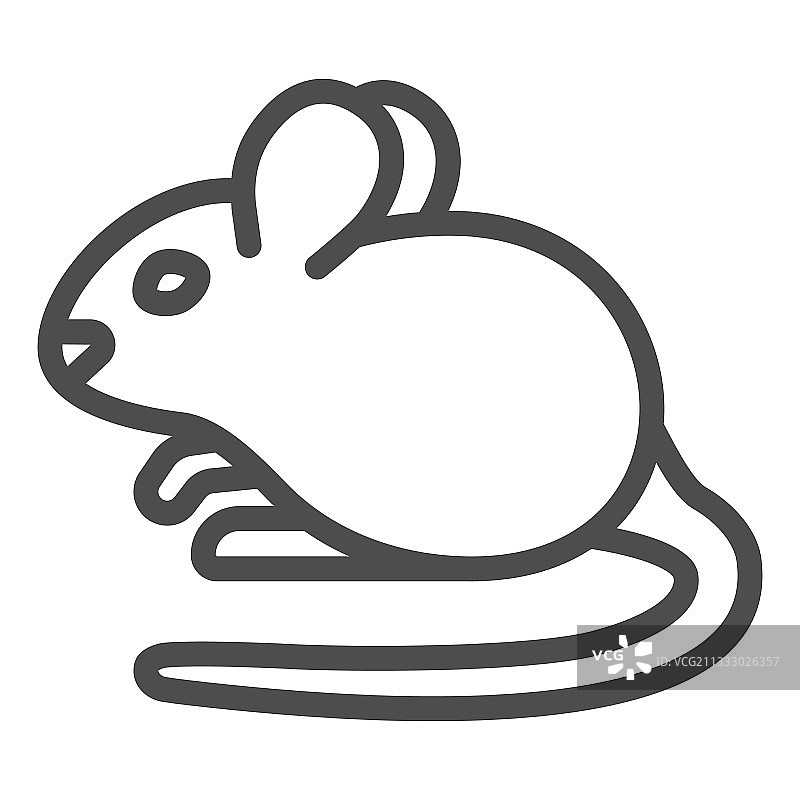 老鼠线条图标家畜概念图片素材