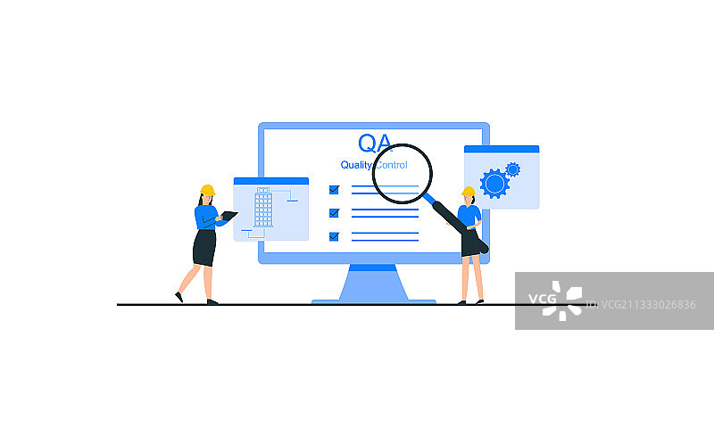 QA工程师概念质量控制图片素材
