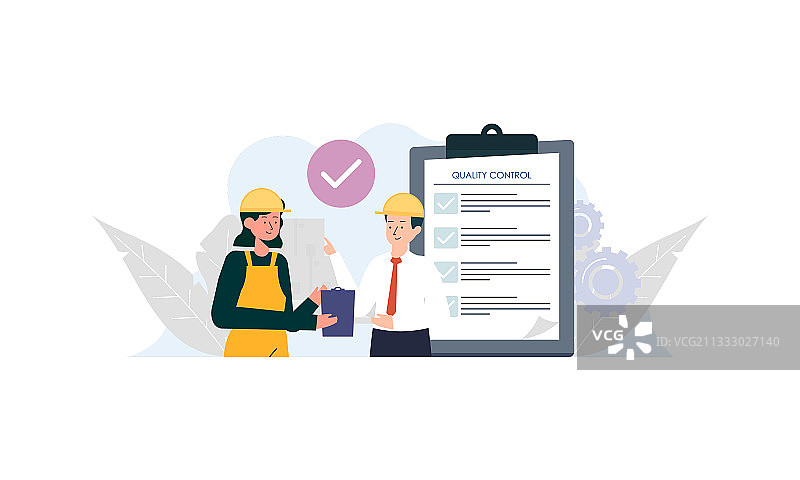 QA工程师概念质量控制图片素材