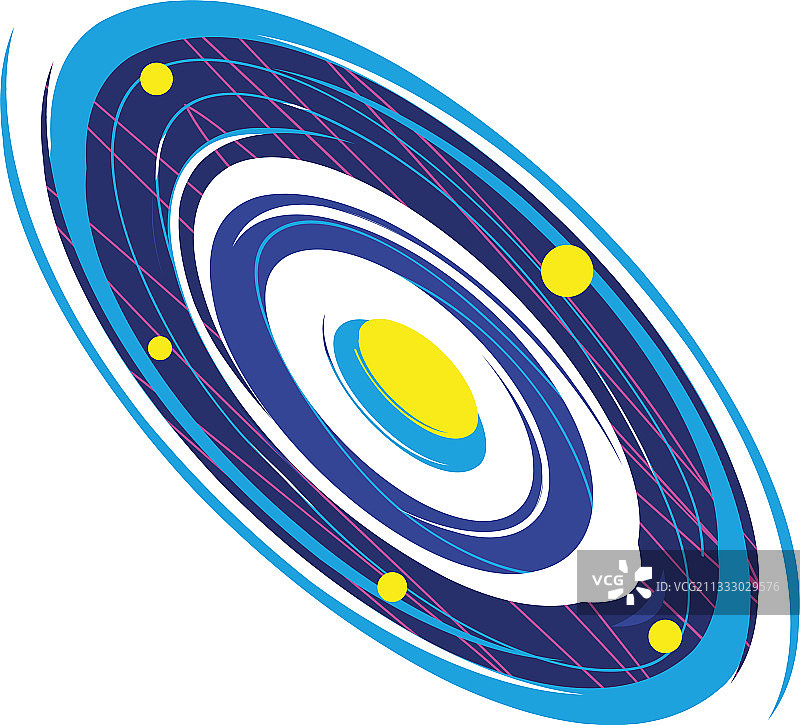 宇宙螺旋星系和星星图标图片素材