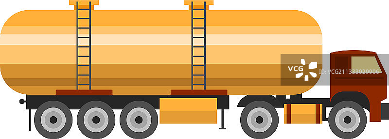白色背景下的燃气罐车图片素材
