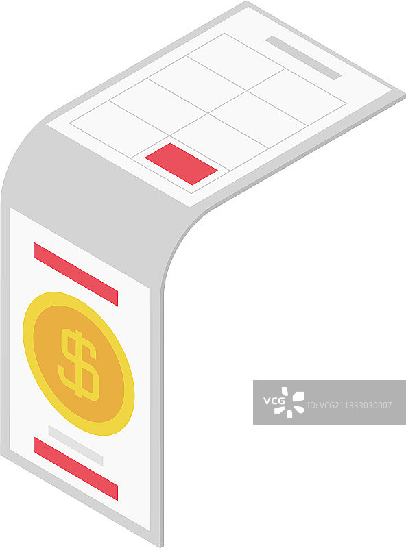 税务日代金券纸质图标风格图片素材