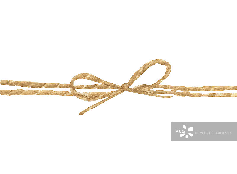 系成蝴蝶结的细绳或麻线图片素材