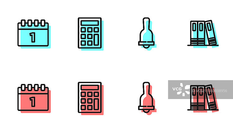 响亮的铃铛和九月一日日历图片素材