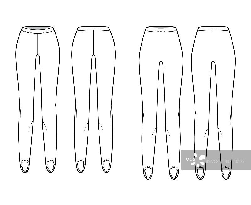 针织时尚马裤套装图片素材