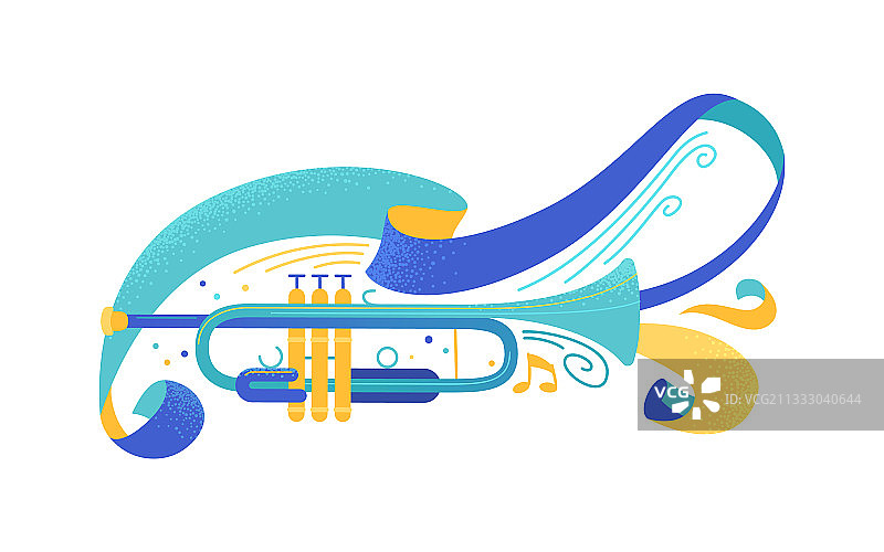 蓝色小号图片素材