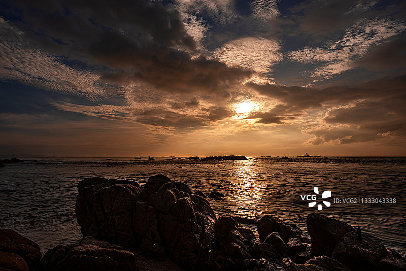 日落时分的大海图片素材