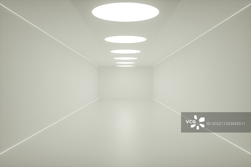 空的，现代，三维图形，未来，住宅房间图片素材