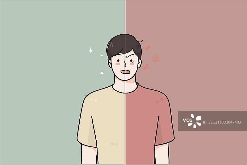 精神问题双相情感障碍概念图片素材