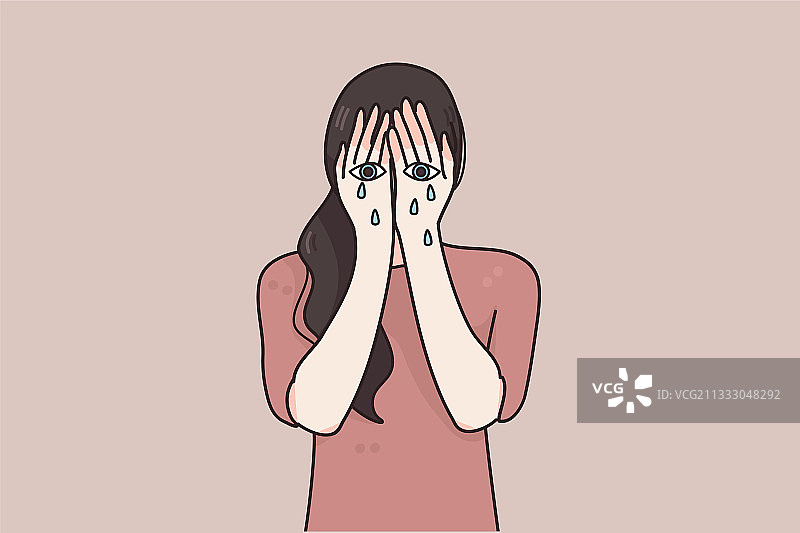 悲伤忧愁绝望概念图片素材