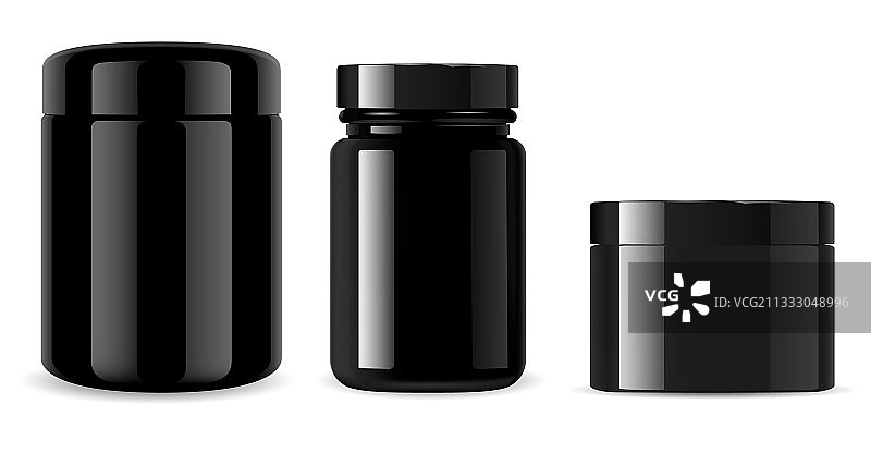 黑色玻璃化妆品瓶图片素材
