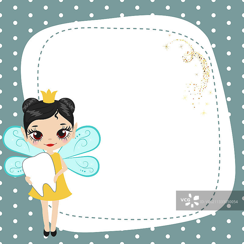 卡通牙仙贺卡图片素材