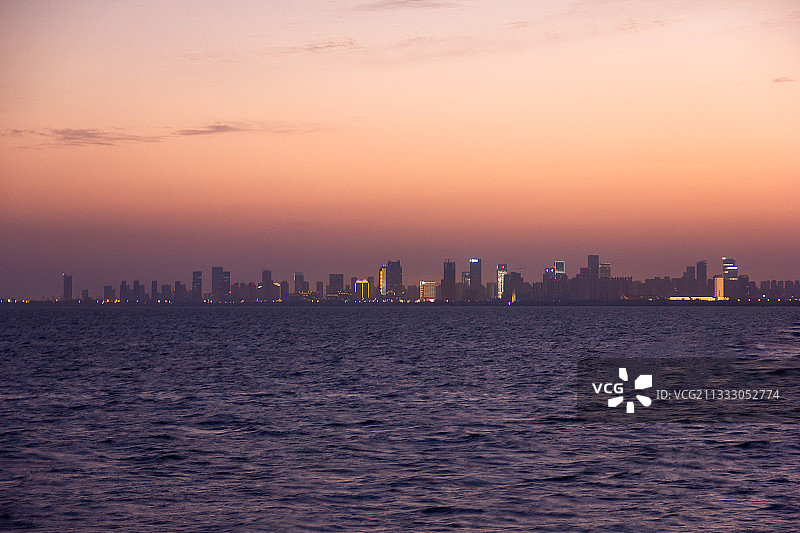 合肥，巢湖，城市，滨湖，天际线图片素材