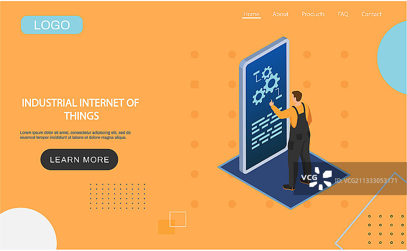 工业互联网事物着陆页图片素材