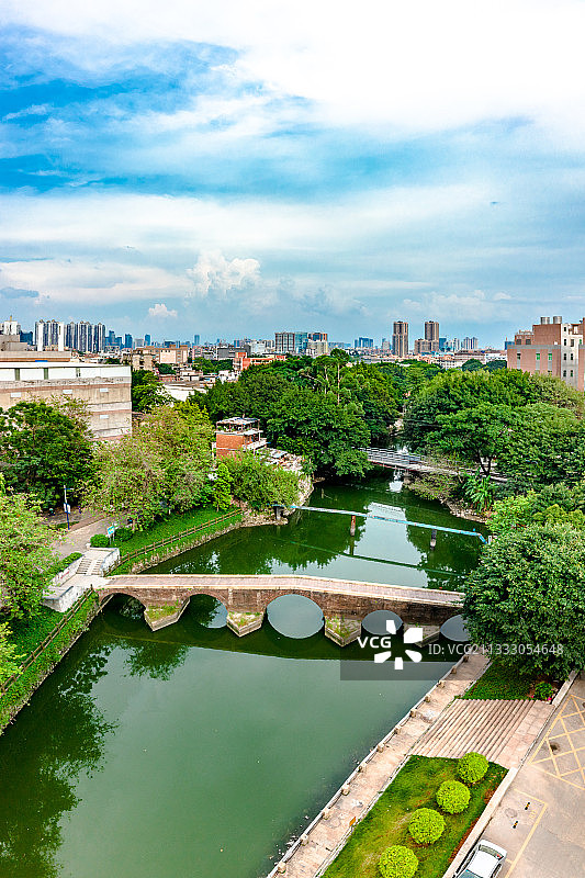 中国广东省广州市荔湾区石围塘五眼桥图片素材