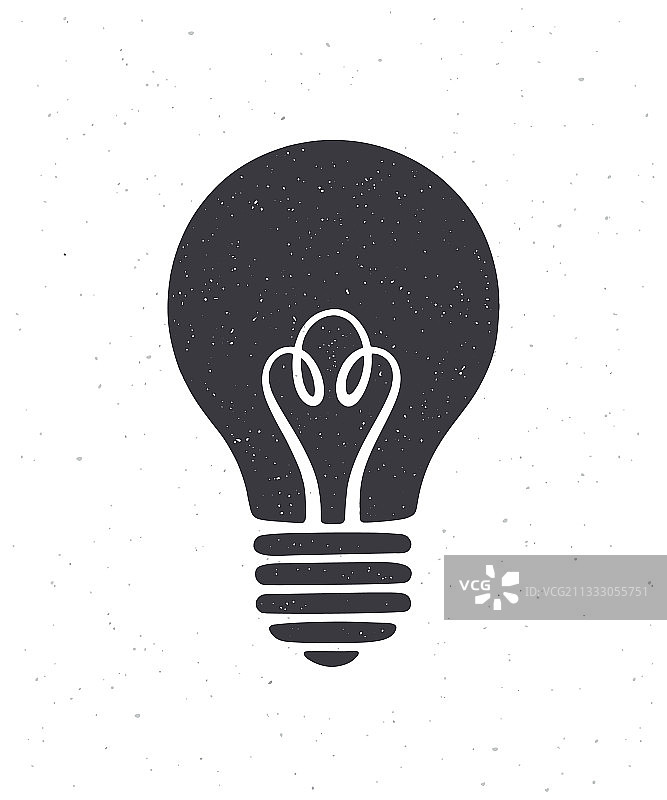 灯泡符号创意剪影图片素材