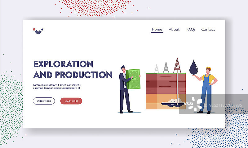资源勘探与生产着陆页图片素材