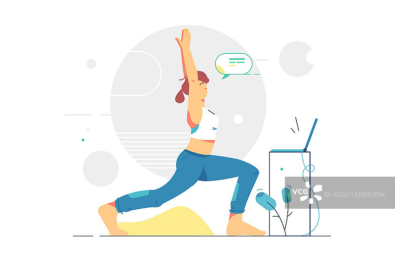 女人穿西装做早晨瑜伽图片素材