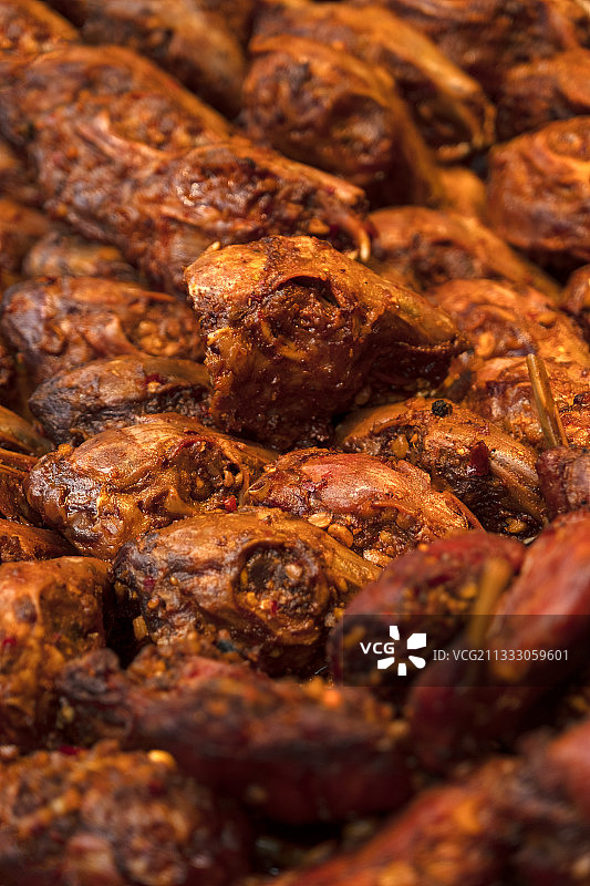四川成都锦里著名美食一条街的美食，地道四川美食小吃图片素材