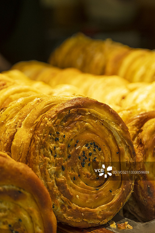 四川成都锦里著名美食一条街的美食，地道四川美食小吃图片素材