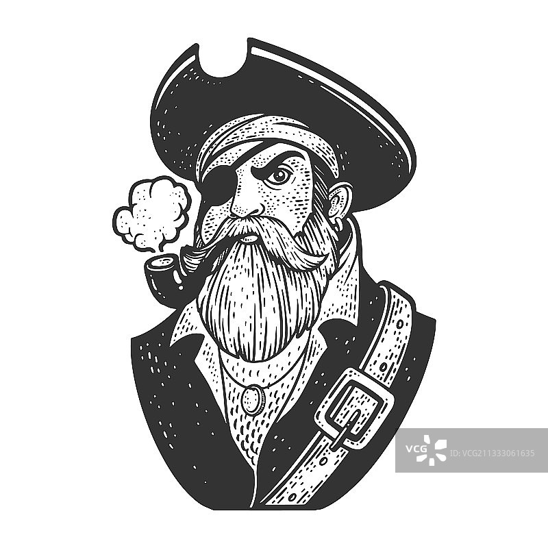 海盗素描图片素材