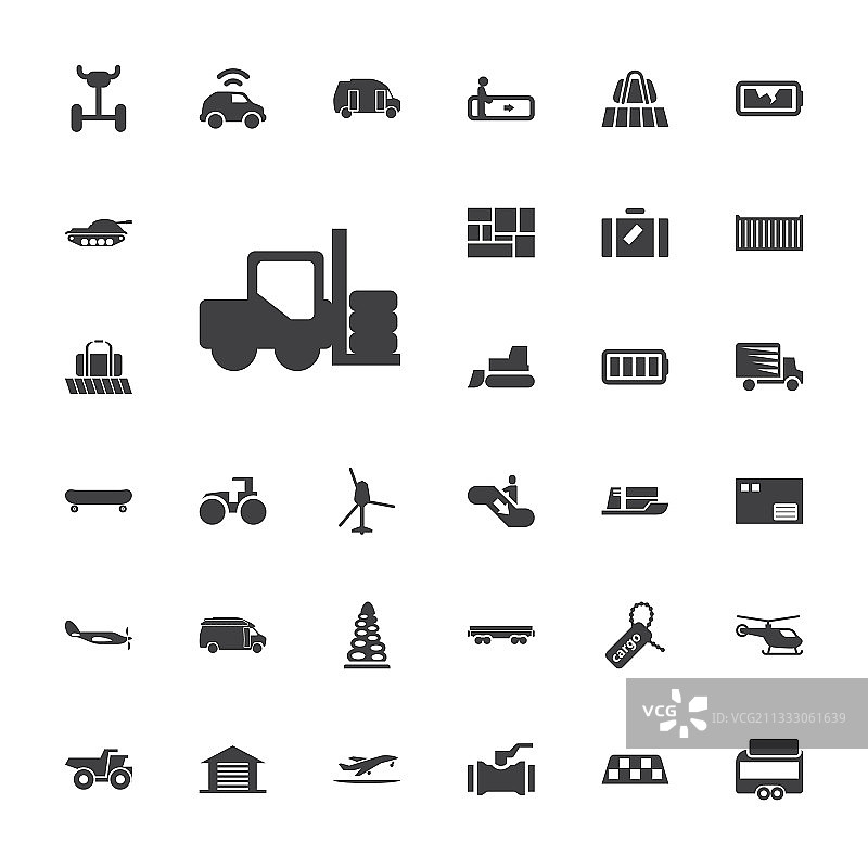 33个交通运输图标图片素材