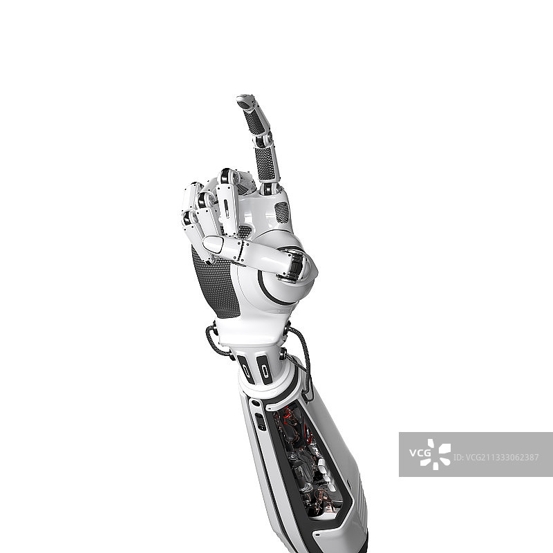 人工智能机器手敲图片素材
