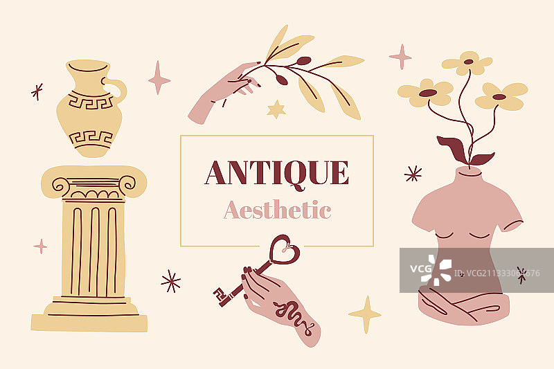 复古美学设计模板图片素材