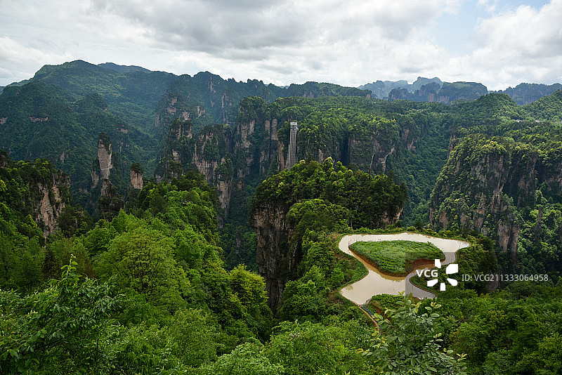 空中田园图片素材