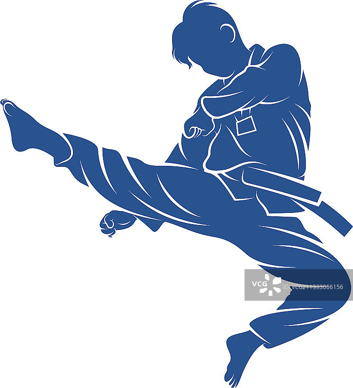 跆拳道创意标志设计图片素材