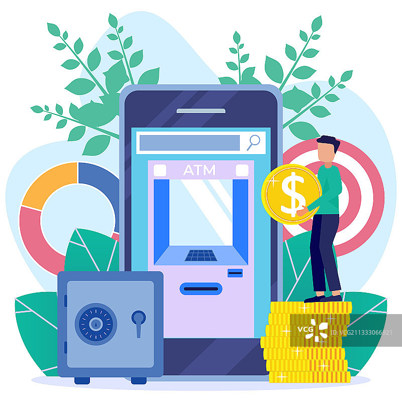 网上银行卡通人物图片素材