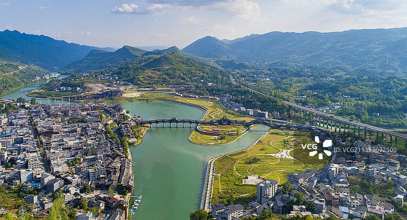 重庆  濯水风雨廊桥图片素材