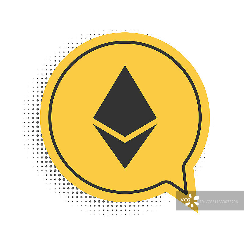 黑色以太坊加密货币图标图片素材