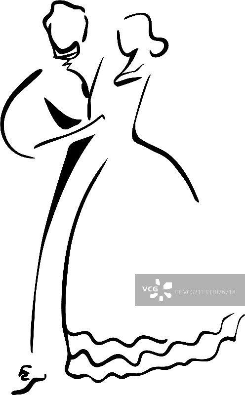 抽象舞蹈情侣图片素材