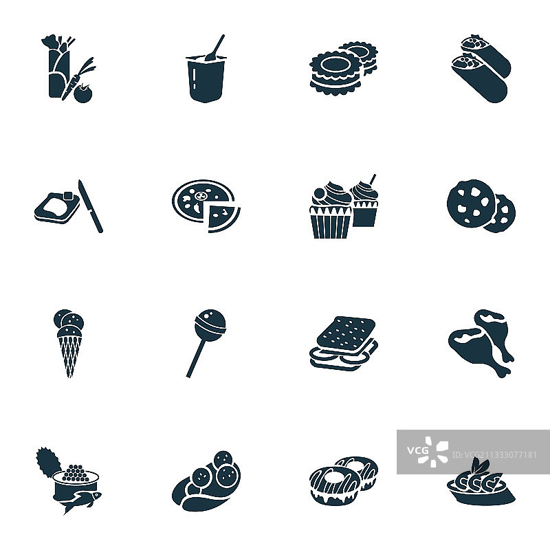 含巧克力曲奇的美食图标图片素材