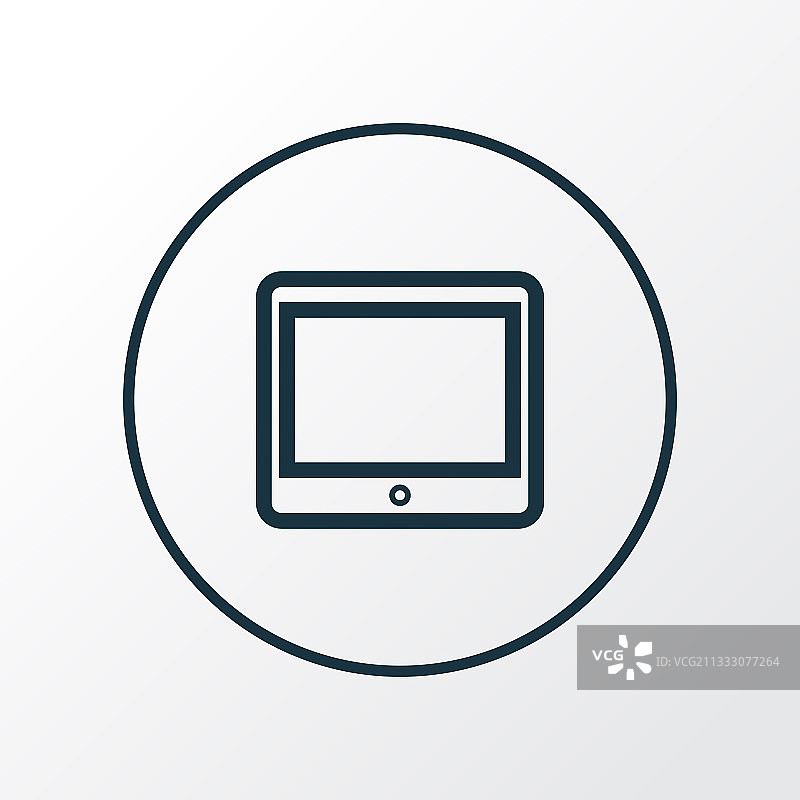 平板电脑图标线条符号优质隔离图片素材