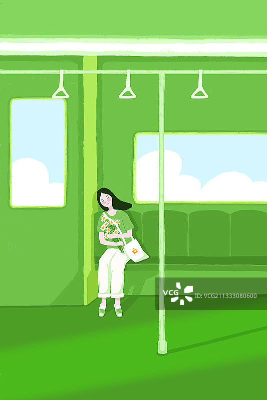 地铁插画图片素材