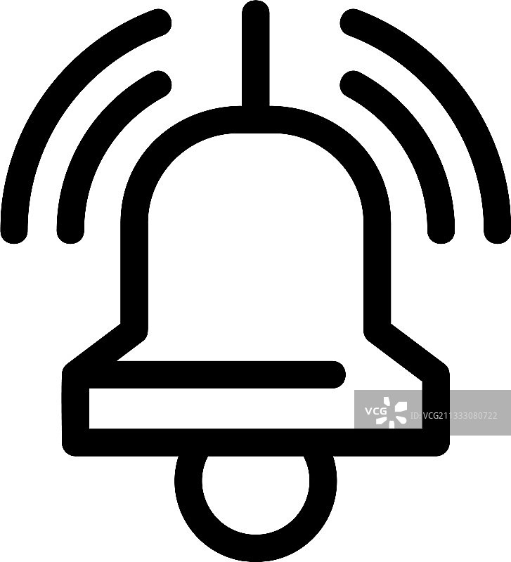 钟形标志或孤立标志符号图片素材