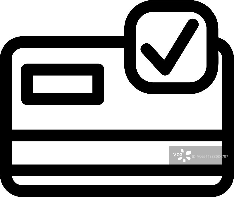 已接受的银行卡图标或标志图片素材