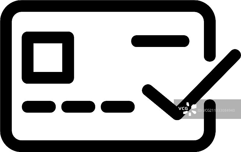 已接受的银行卡图标或标志图片素材