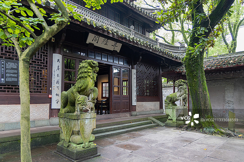 浙江宁波天一阁的姊妹楼尊经阁图片素材