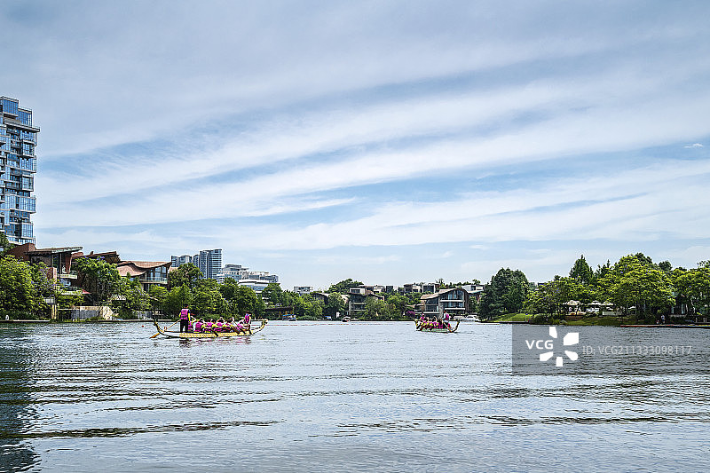 成都富人区之麓湖生态城图片素材