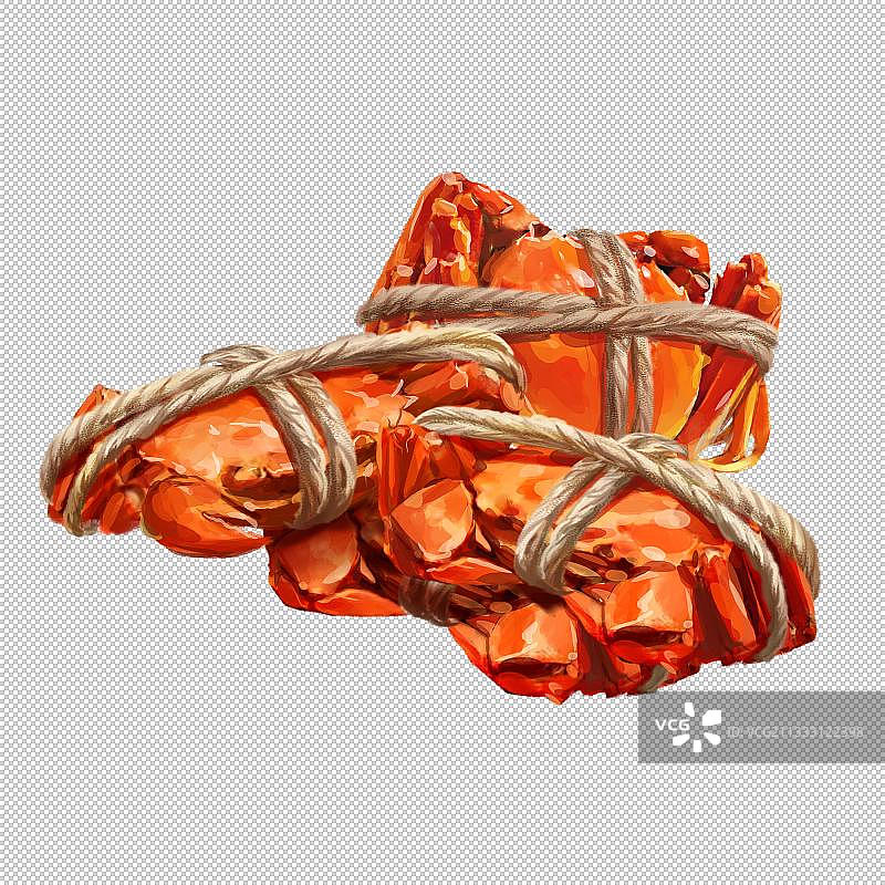 螃蟹插画元素图片素材