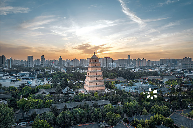 航拍大雁塔图片素材