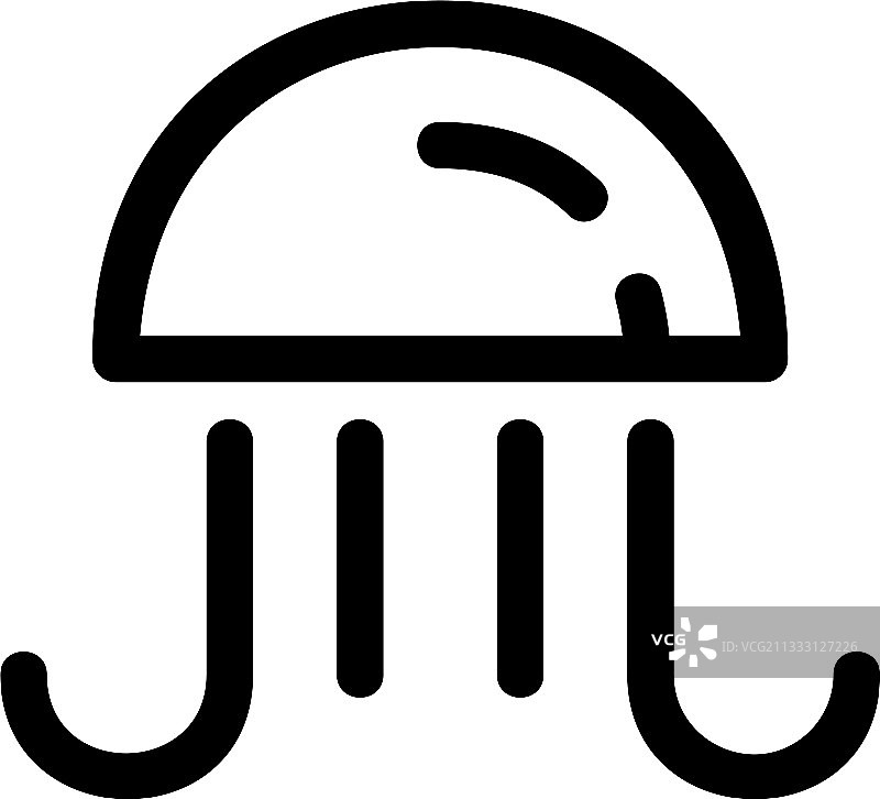 水母图标或Logo独立标志符号图片素材