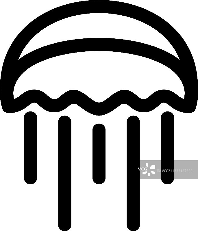 水母图标或Logo独立标志符号图片素材