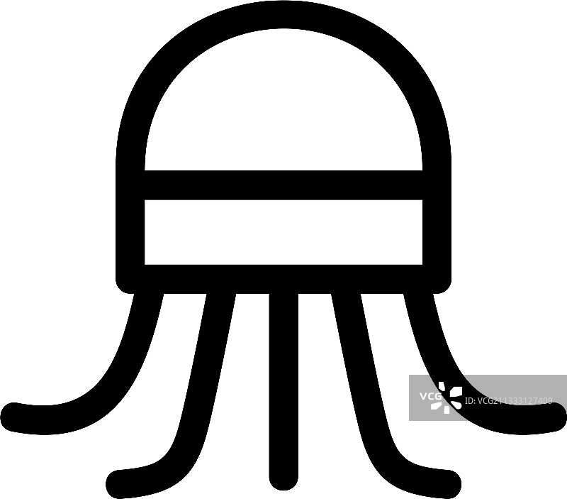 水母图标或Logo独立标志符号图片素材